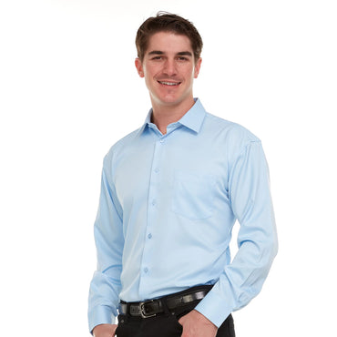 Geoffrey Beene Men's Regular-Fit Sateen Stretch Dress Shirt - Blue