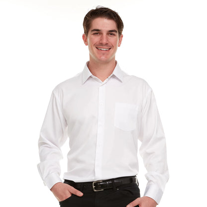 Geoffrey Beene Men's Regular-Fit Sateen Stretch Dress Shirt - White