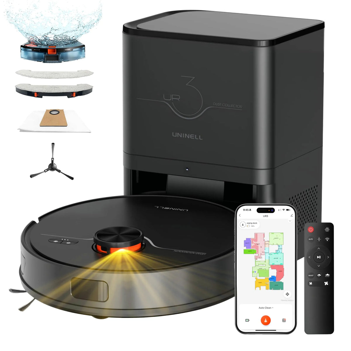 Uninell Robot Vacuum and Mop Combo UR3