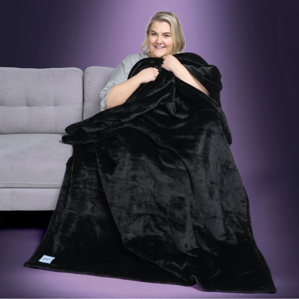 The Oodie Black Sherpa Blanket