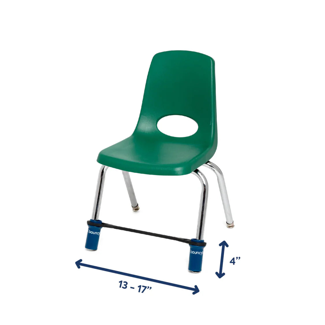Bouncyband for Elementary School Chairs 13-17" - Blue - 2 Pack
