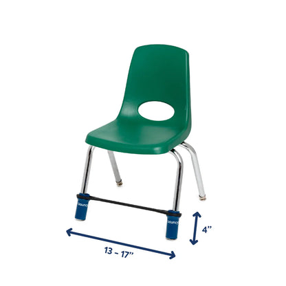 Bouncyband for Elementary School Chairs 13-17" - Blue - 2 Pack