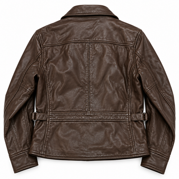 Polo Ralph Lauren Women's Leather Moto Biker Jacket - Brown