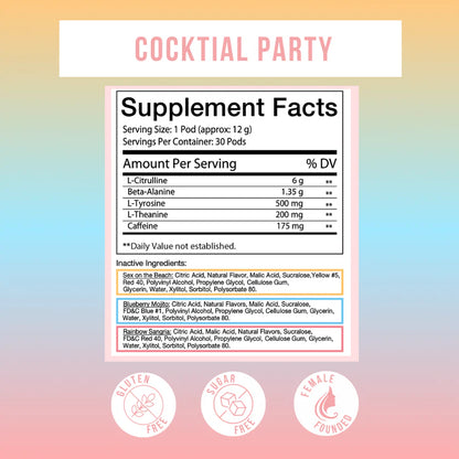 Peachy Inc Pre-Workout Pods, 30 Servings