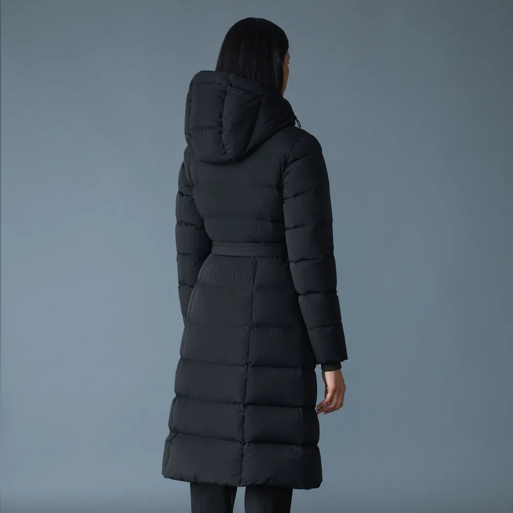 Mackage CORALIA-CITY Recycled Down Coat with Storm Visor and Belt