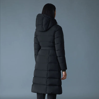 Mackage CORALIA-CITY Recycled Down Coat with Storm Visor and Belt