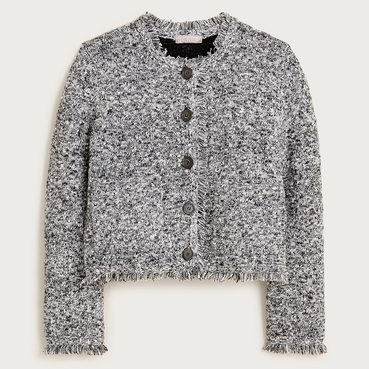 J.CREW Fringe Lady Jacket in Boucle