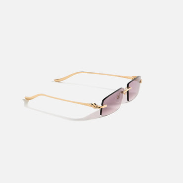 Cartier Rectangular Sunglasses CT0505S-004 - Gold / Violet