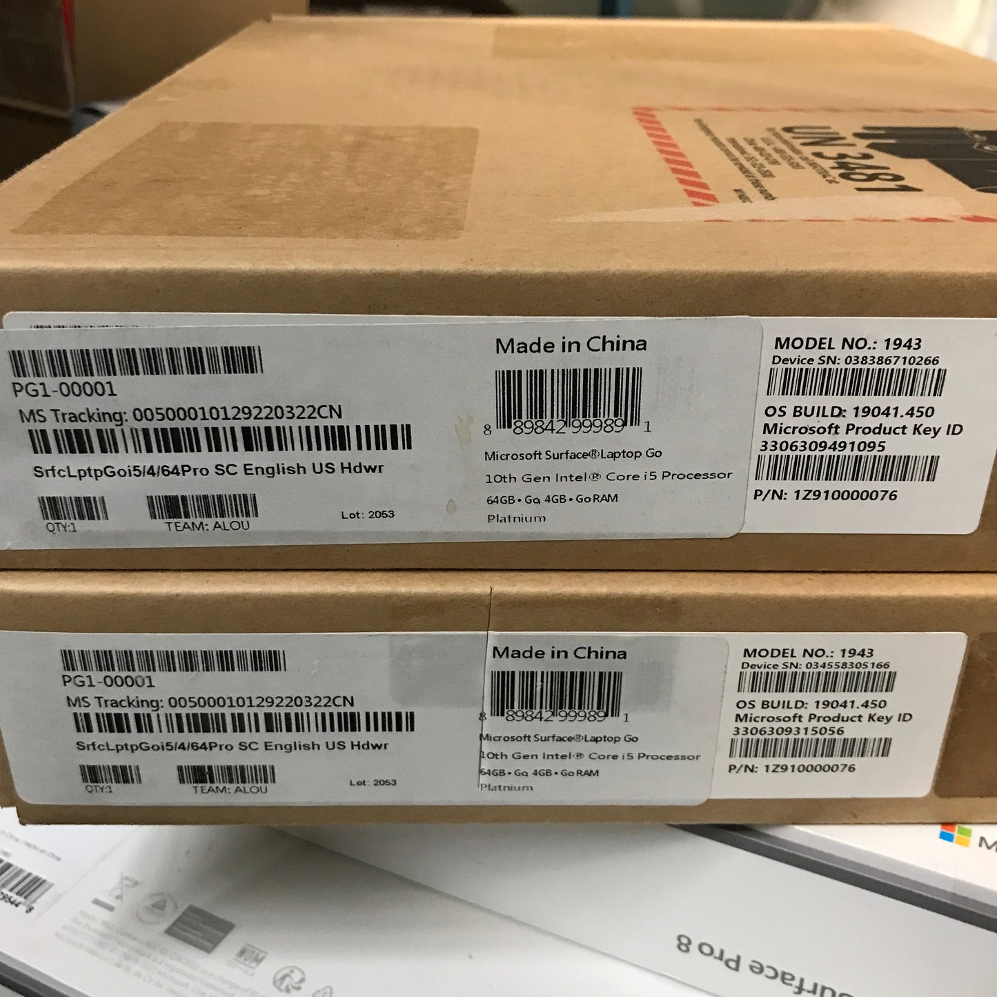 Microsoft Surface Laptop Go - Platinum 4GB / 64GB