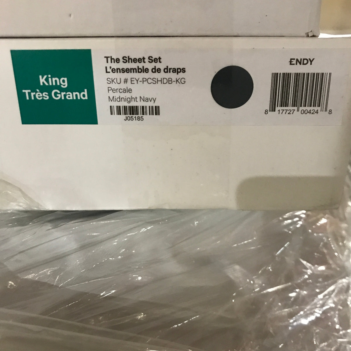 Endy The Sheet Set Percale - King in Midnight Navy