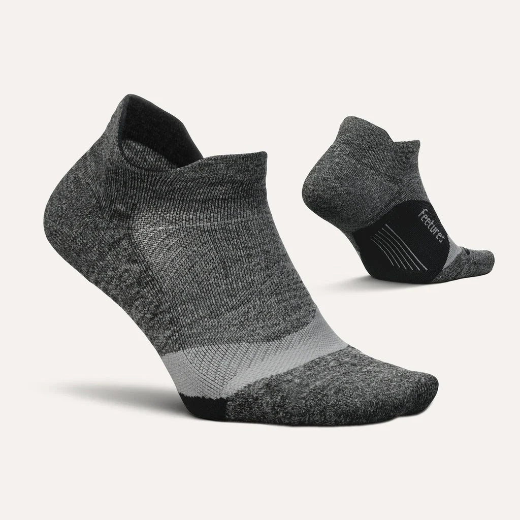 Feetures Elite Light Cushion No Show Tab Socks - Gray - 3 Pack