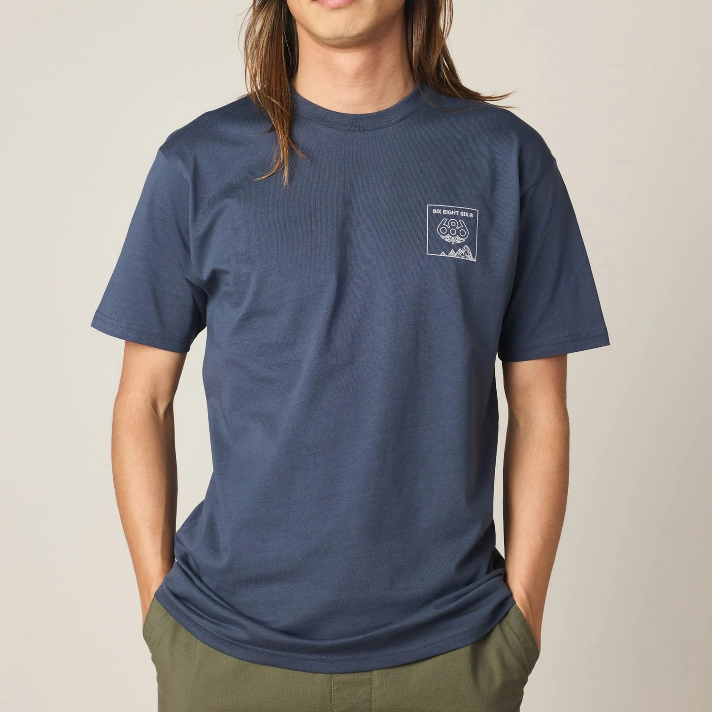 686 Cross-Cut Authentic S/S Tee - Harbor Blue