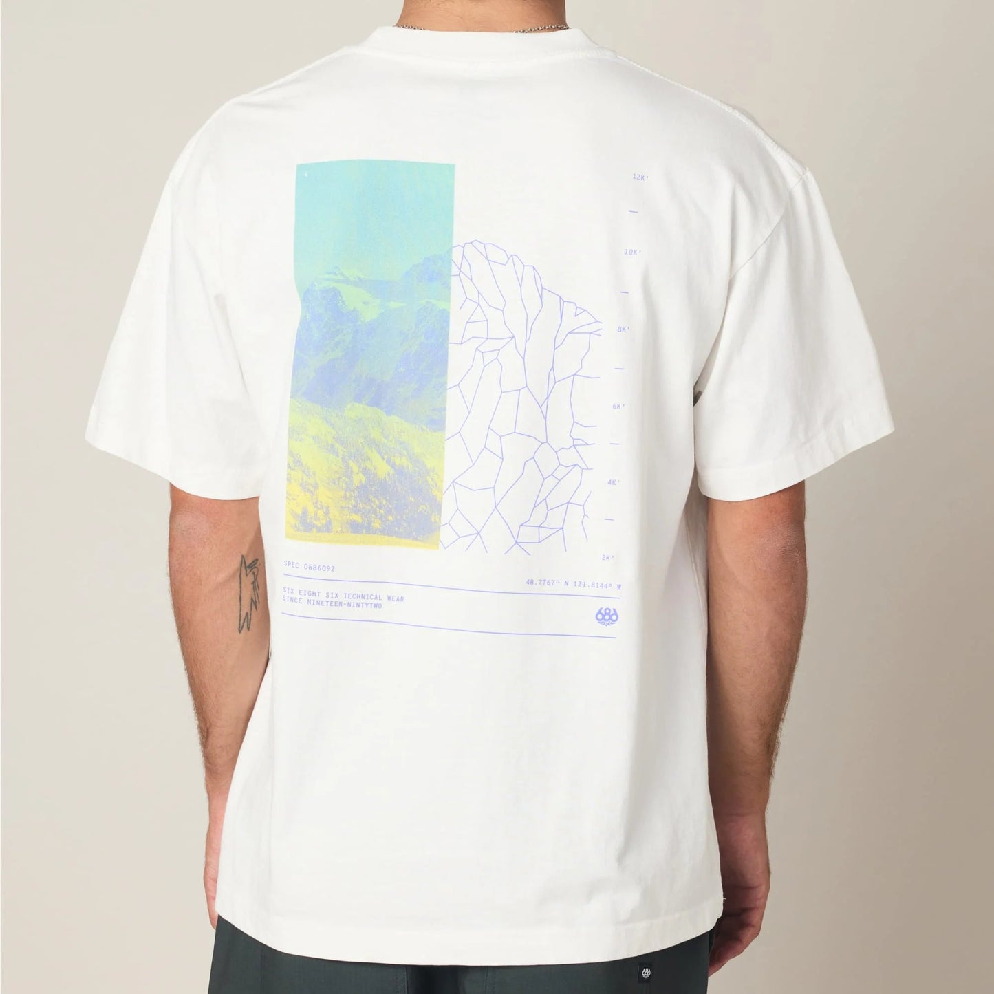 686 Peaks Relaxed SS Tee - White