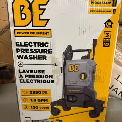 BE Power Equipment 2350 PSI 1.8 GPM Cold Water Corded Electric Pressure Washer - PICK UP ONLY