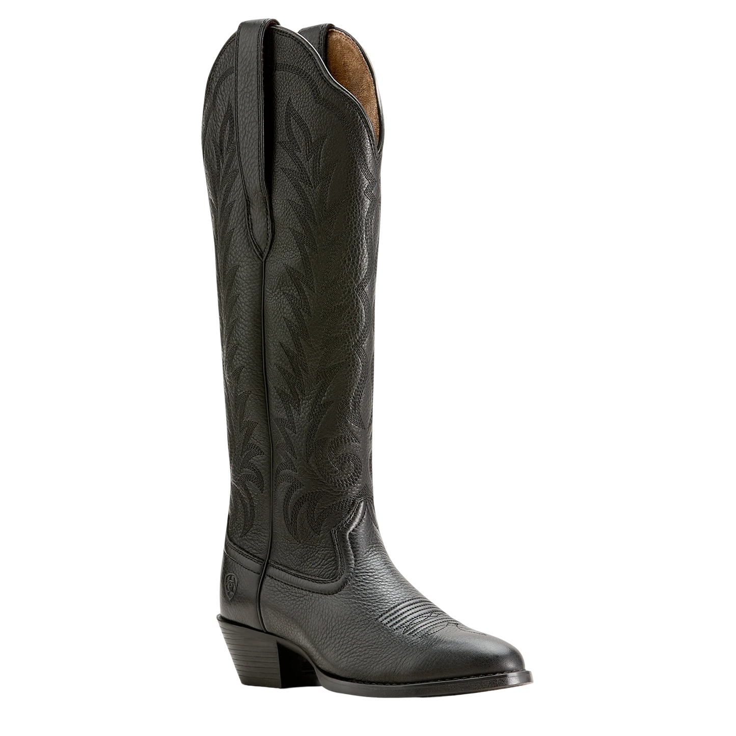 Ariat Ladies 16in Heritage R Toe StretchFit Deertan Boots - Black