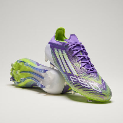 Adidas F50 Elite Firm Ground Cleats - Purple Rush/Cloud White/Lucid Lemon