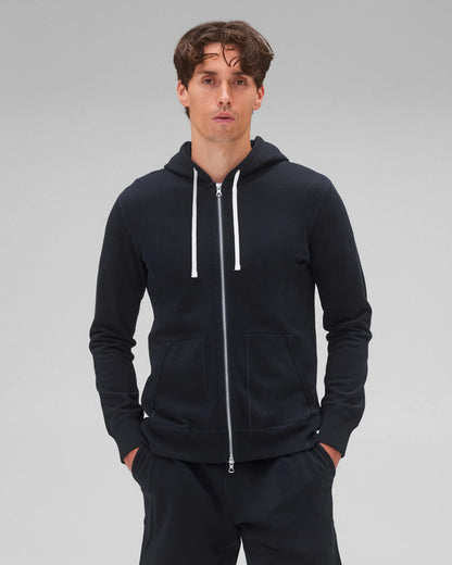 Reigning Champ Midweight Terry Slim Zip Hoodie - Navy