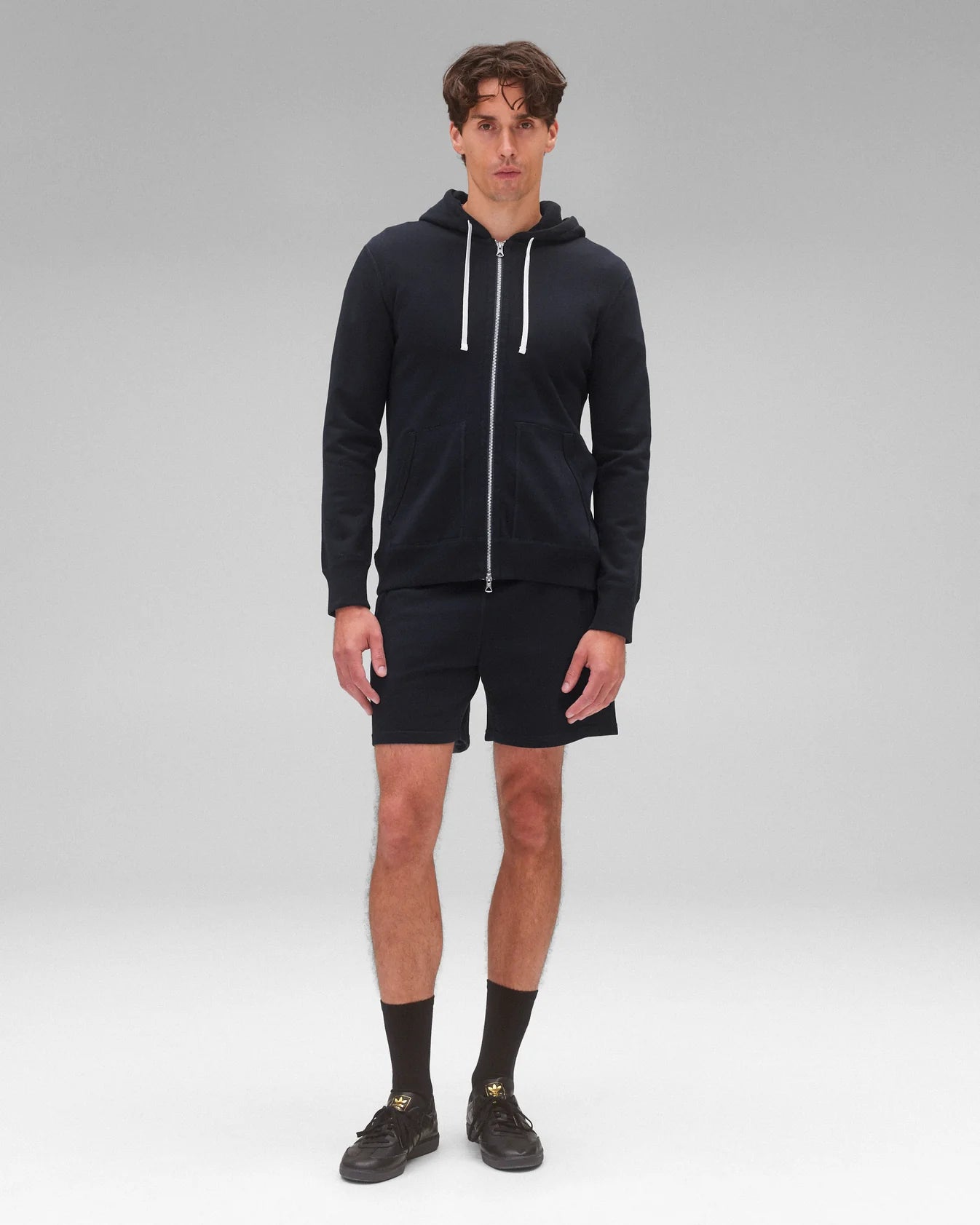 Reigning Champ Midweight Terry Slim Zip Hoodie - Navy