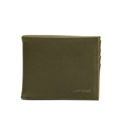 Matt & Nat Rubben Vegan Folded Wallet - Vintage - Olive