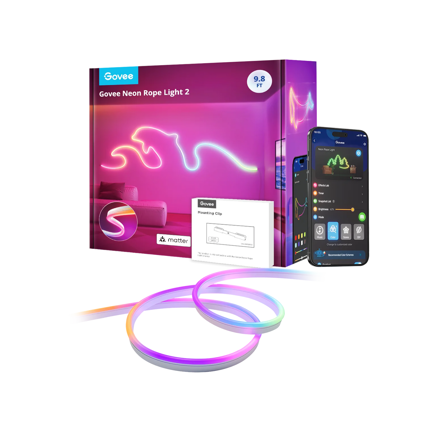 Govee Neon Rope Light 2 - 9.8ft