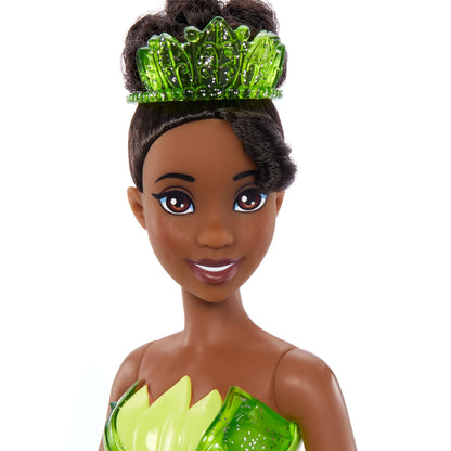 Mattel Disney Princess Tiana Doll in Sparkling Fashion with Removable Skirt