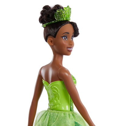 Mattel Disney Princess Tiana Doll in Sparkling Fashion with Removable Skirt