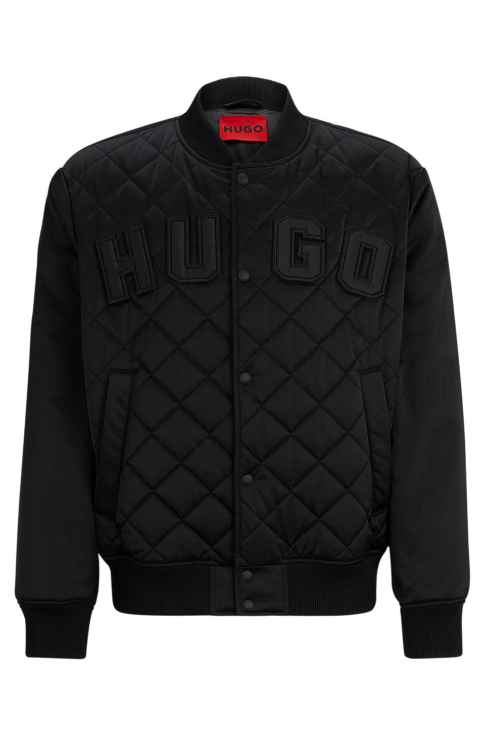 Hugo Boss - Satin Bomber Jacket with Varsity-Style Logo