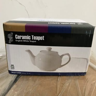 Service IdeasTeapot, Ceramic, 16 oz, White