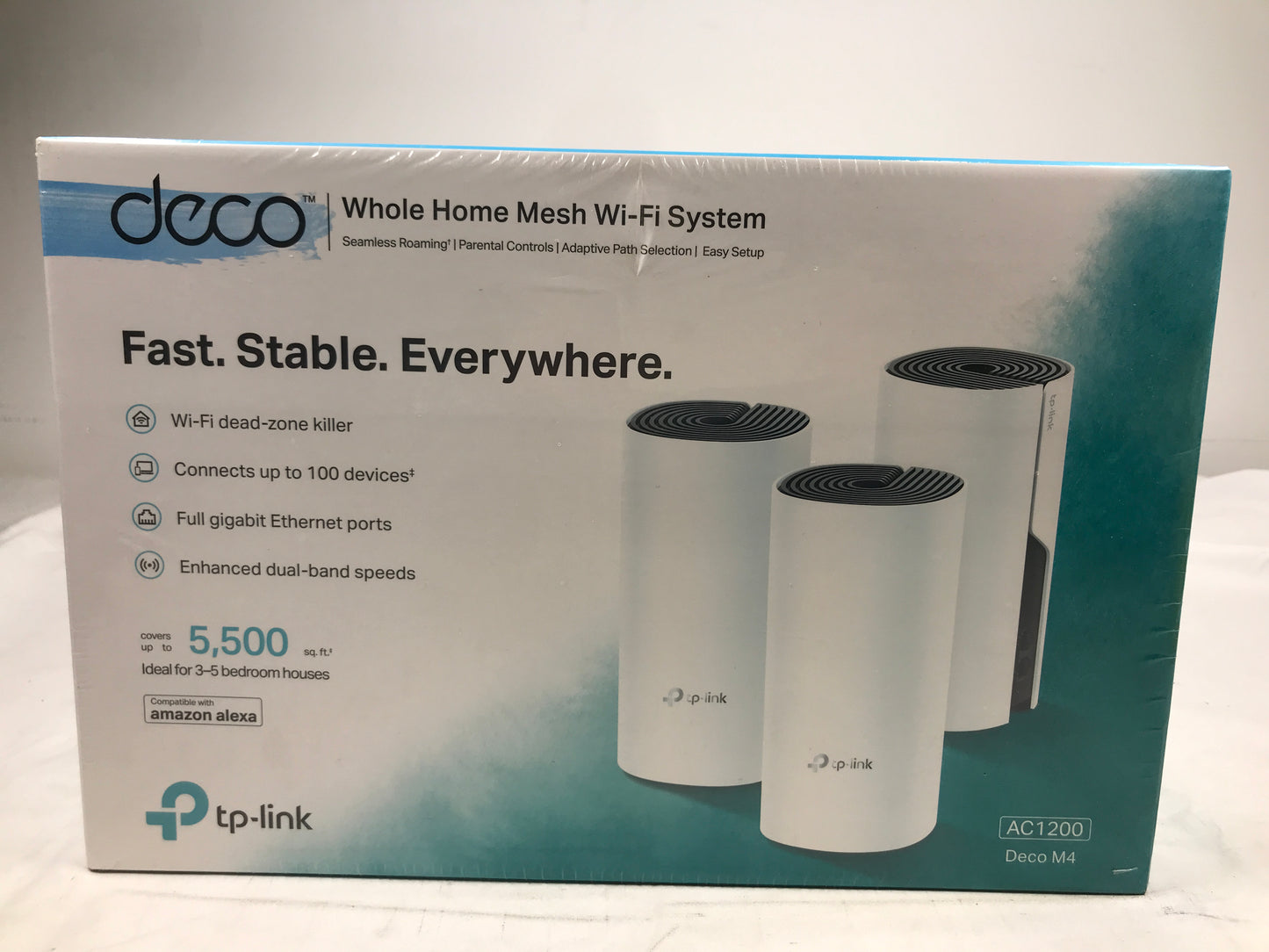 TP-LINK Deco M4 AC1200 Deco Whole Home Mesh Wi-Fi System (3-pack)