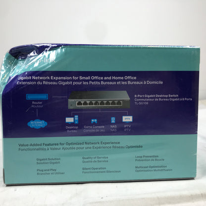TP-Link 8-Port Gigabit Ethernet Desktop Switch, TL-SG108