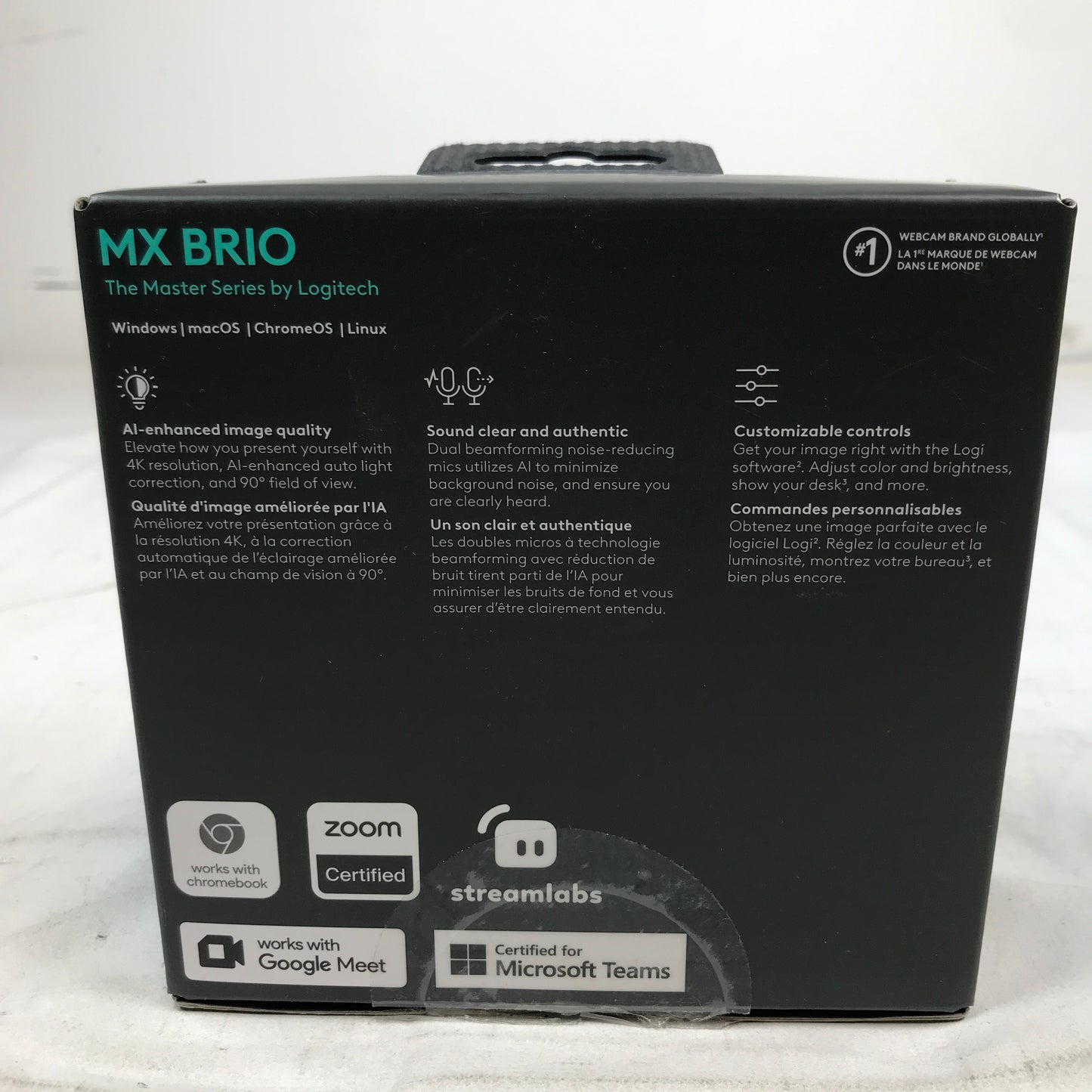 Logitech Mx Brio 4K Ultra HD Collaboration and Streaming Webcam