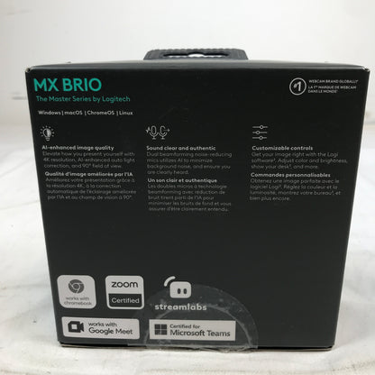 Logitech Mx Brio 4K Ultra HD Collaboration and Streaming Webcam