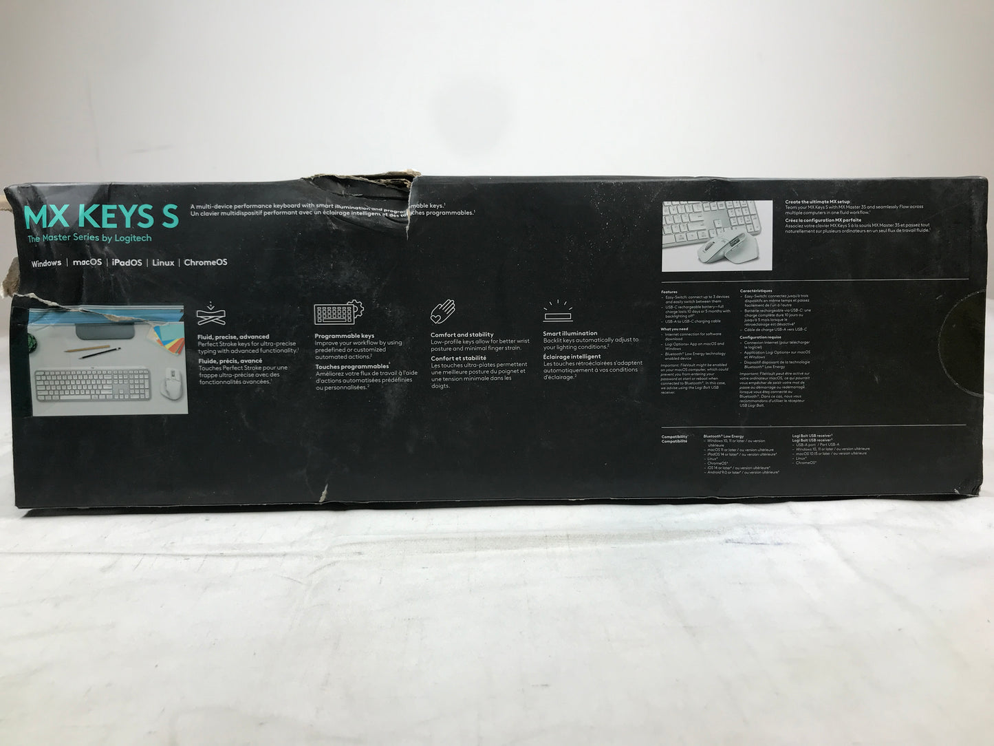 Logitech MX Keys S Full Size Scissor Keyboard for PC and Mac