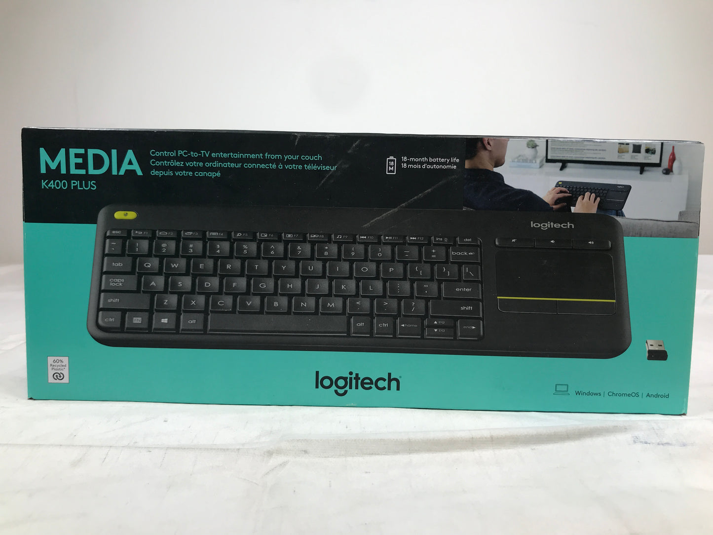 Logitech K400 Plus Wireless Touch Keyboard