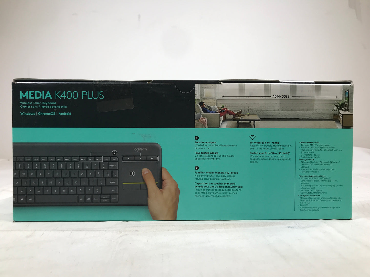 Logitech K400 Plus Wireless Touch Keyboard
