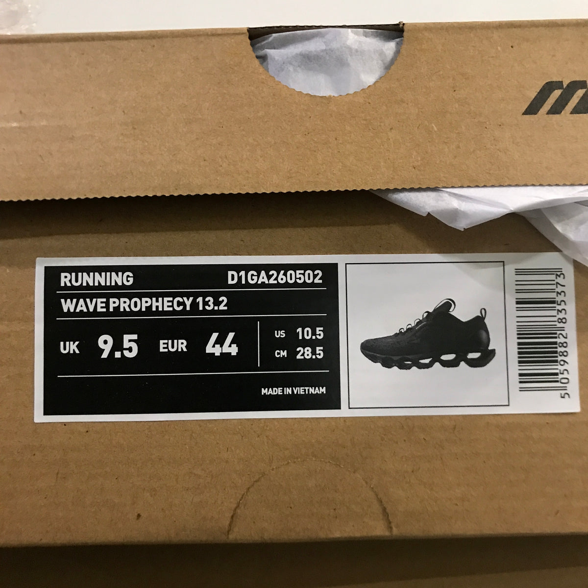 Mizuno Unisex Sportstyle WAVE PROPHECY 13.2 - Black/Black/Iron Gate