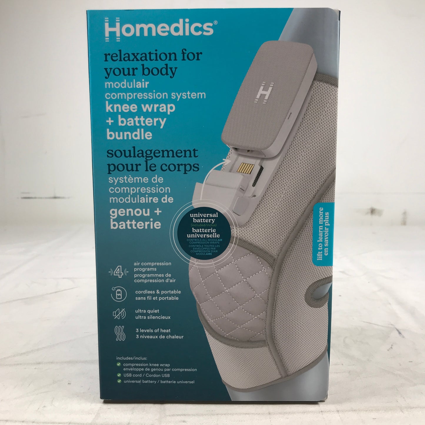 HoMedics Modulair Knee Compression Wrap & Battery Bundle