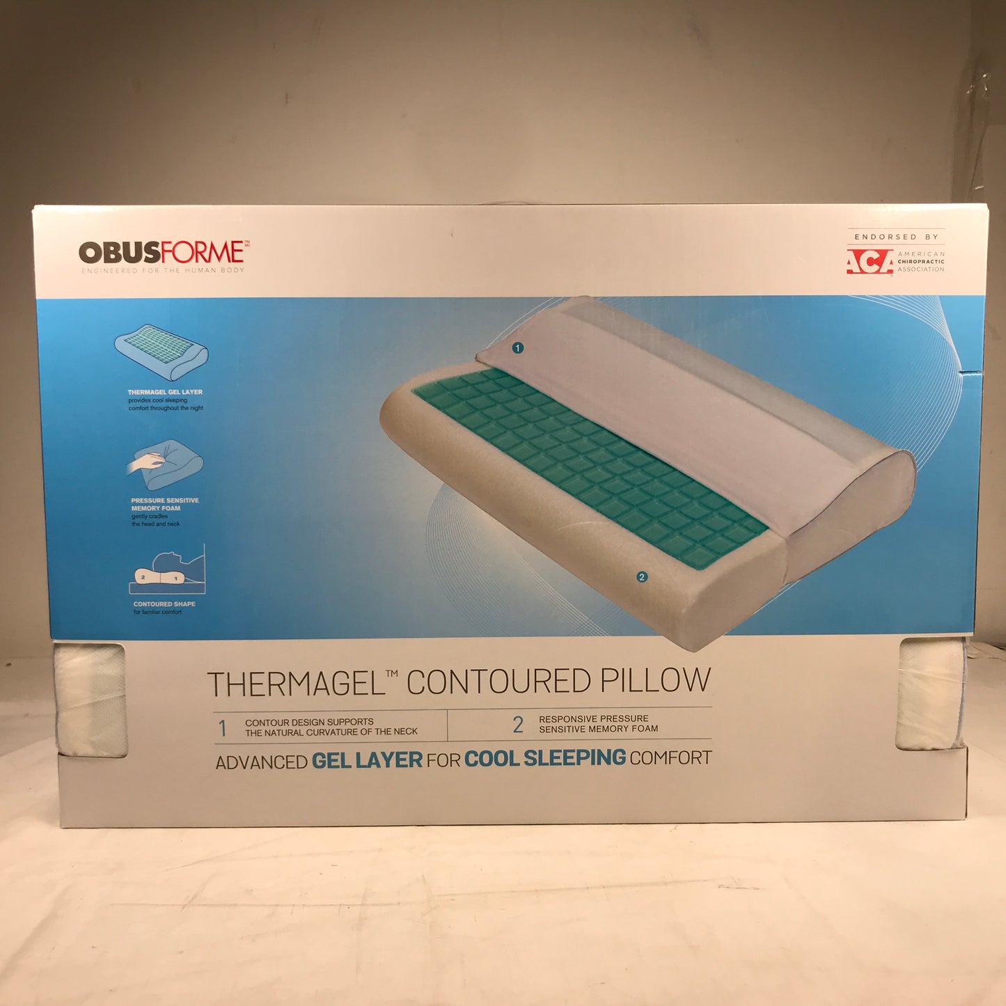 OBUSFORME Thermagel Contour Memory Foam Pillow