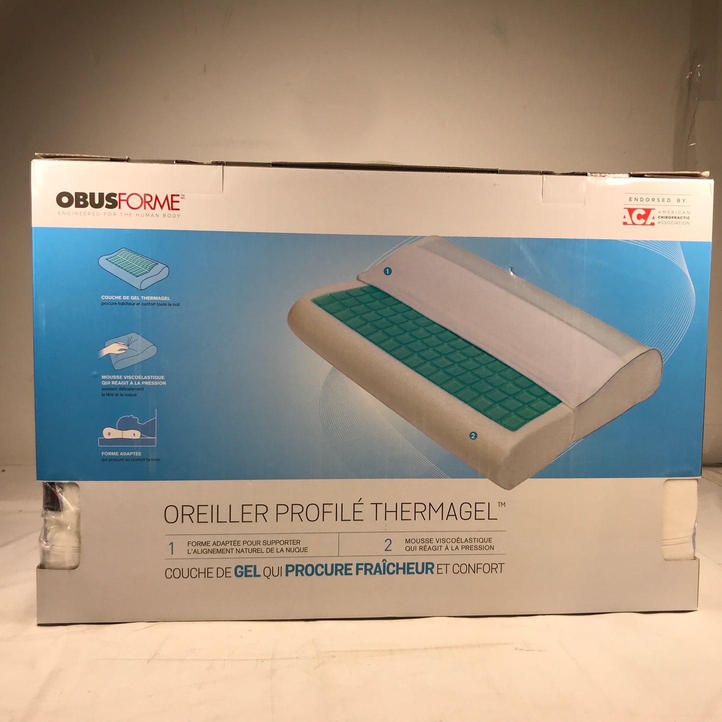 OBUSFORME Thermagel Contour Memory Foam Pillow