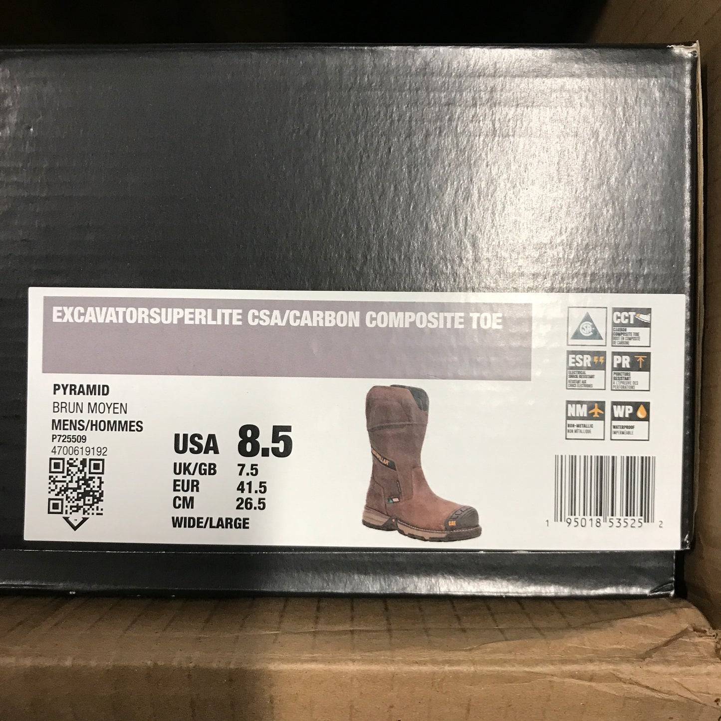 Cat Footwear Men's Excavator Superlite Pull-On Waterproof Carbon Composite Toe CSA Work Boot - Pyramid