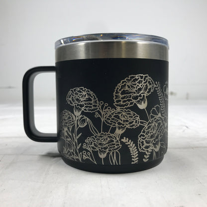 YETI Rambler 414 mL Stackable Mug with MAGSLIDER™ Lid with Flowers Pattern