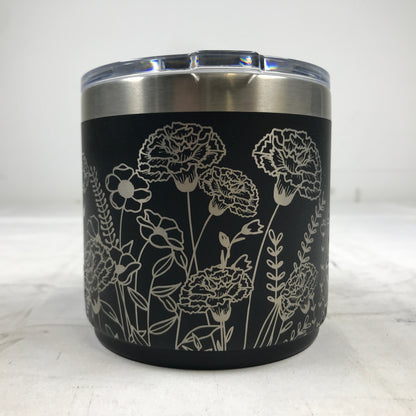 YETI Rambler 414 mL Stackable Mug with MAGSLIDER™ Lid with Flowers Pattern