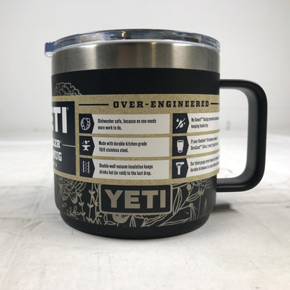 YETI Rambler 414 mL Stackable Mug with MAGSLIDER™ Lid with Flowers Pattern