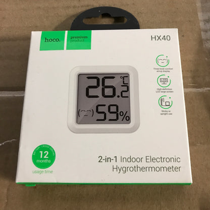 hoco. 2-in-1 Indoor Electronic Hygrothermometer HX40
