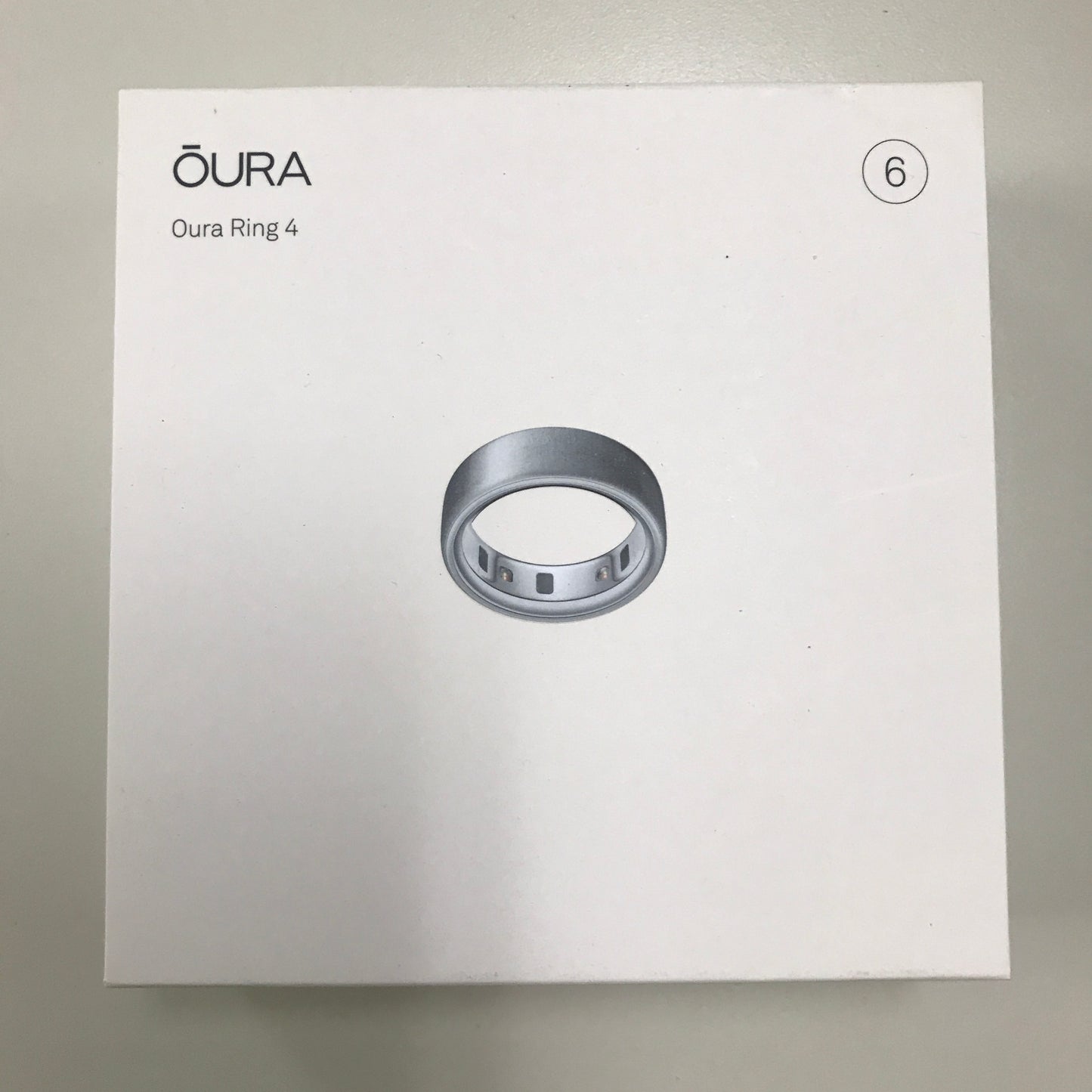 Oura Ring 4 Brushed Silver - Size 6