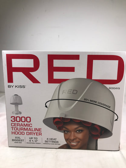 Red by Kiss 3000 Ceramic Tourmaline Professional Hood Dryer