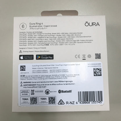Oura Ring 4 Brushed Silver - Size 6