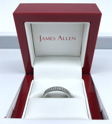 James Allen - Platinum Two Row U Pave Diamond Ring