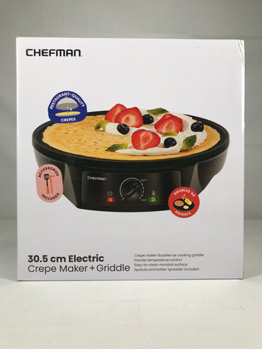 Chefman Electric Crepe Maker + Griddle (30.5 cm)
