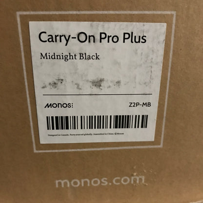 Monos Carry-On Pro Plus Suitcase in Midnight Black